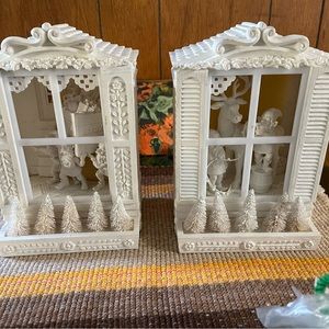 Dept56 Christmas Silhouette lighted scenes